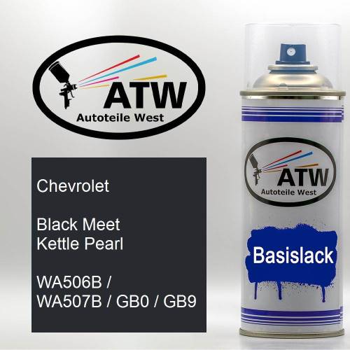 Chevrolet, Black Meet Kettle Pearl, WA506B / WA507B / GB0 / GB9: 400ml Sprühdose, von ATW Autoteile West.